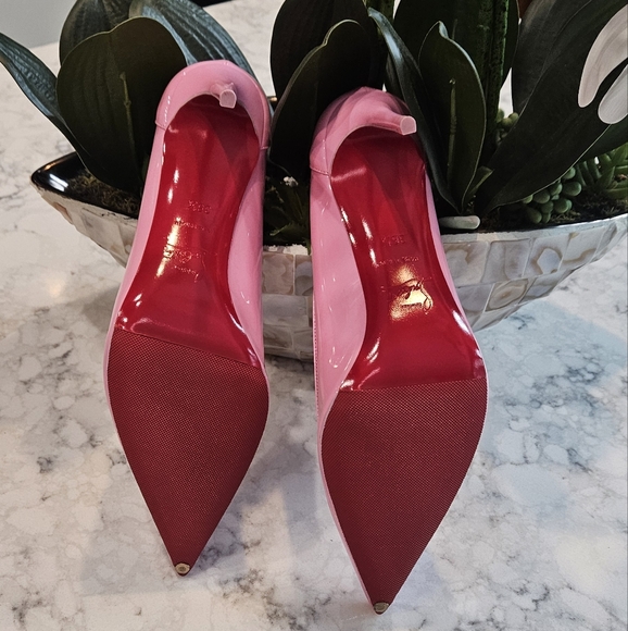 Christian Louboutin Patent Leather Sporty Kate 85mm In Pinkador - Picture 6 of 12